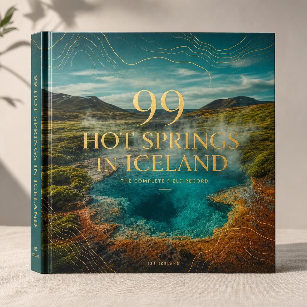 10x10 inch square hardcover: 99 Hot Springs in Iceland, the complete field record